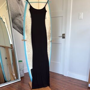 SKIMS Black Sheath Maxi Dress Spaghetti Strap